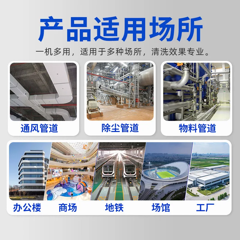 Factory-specific central air conditioning cleaning equipment Industrial cleaning equipment High-efficiency commercial air duct s view 3