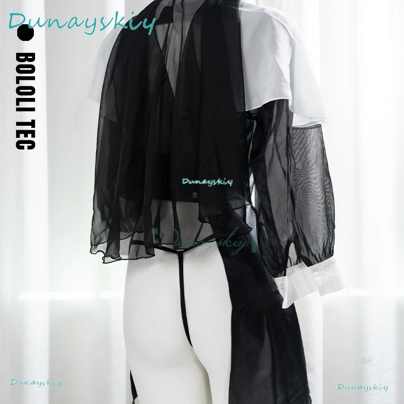 [SUGOICOS]Women Sexy Nun Cosplay Costumes Halloween Breast Opening Exposure See-Through Lingerie Hollow Underwear Outfit Stockin