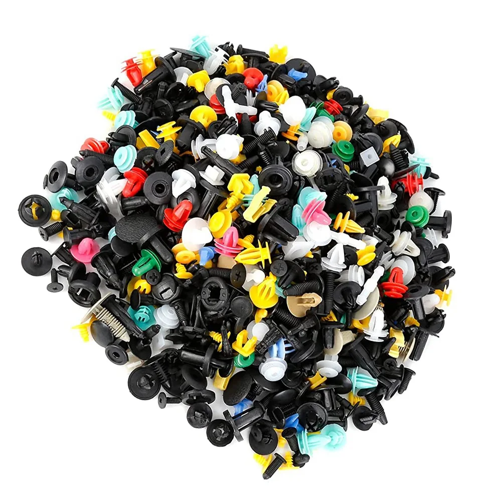 1000Pcs Car Clips Fastener Screws Bumper Interior Decoration Auto Plastic Random Mixing Plastic Universal