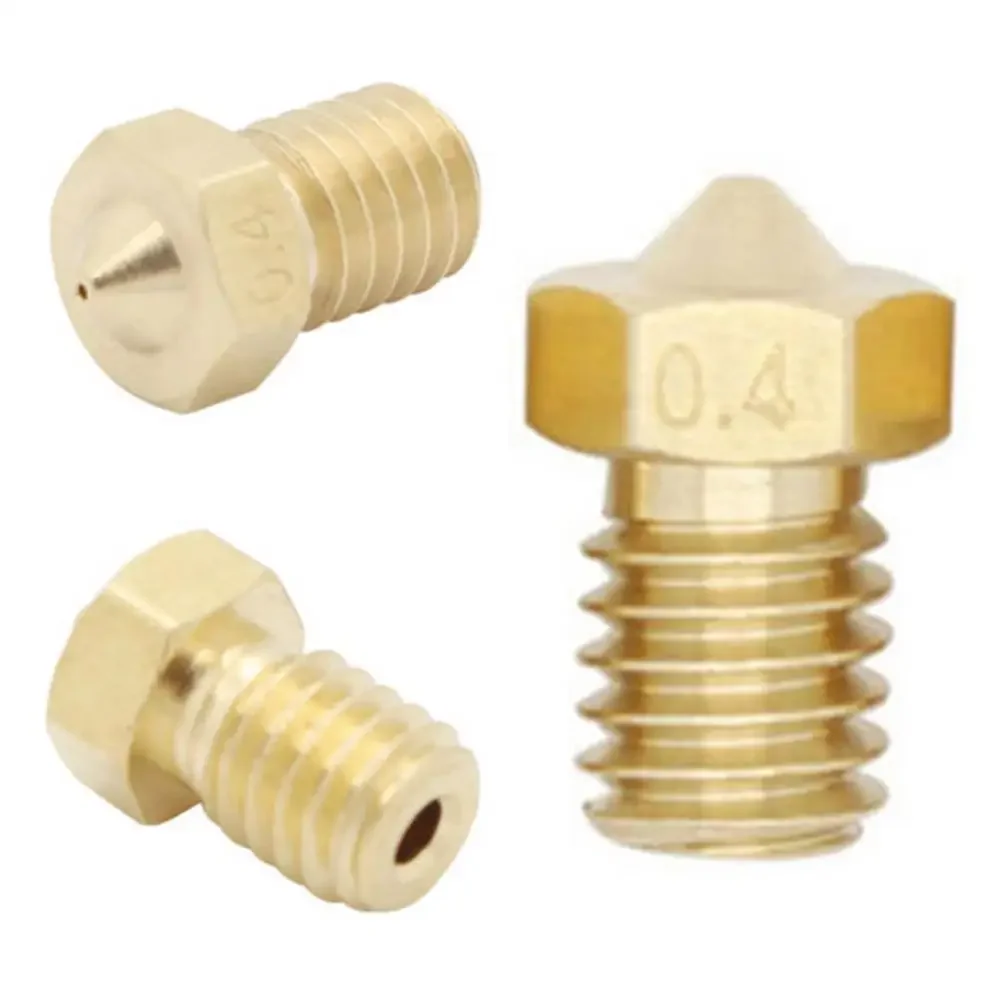 M6 Threaded Nozzle All Metal 0.2/0.3/0.4/0.5/0.6mm for 1.75 Filament E-3-D V5 Anycubic i3 Mega Kobra Hotend Extruder