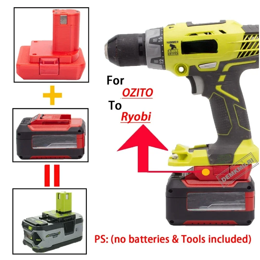 Li-ion Bateria Adaptador Conversor para Ryobi um Mais 18v Ferramentas Não Incluem Ferramentas e Bateria 18v