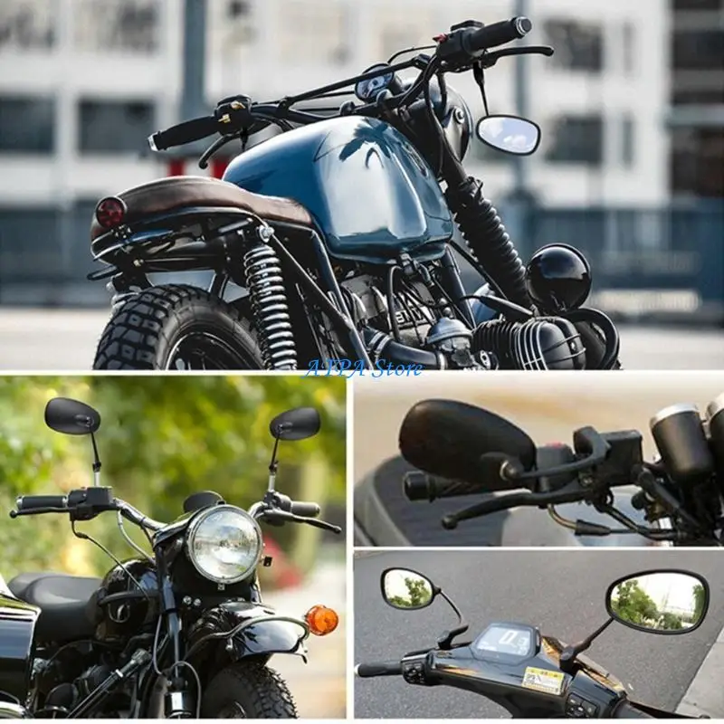 

U13C Convenient Side Mirror Round Bar End Motorcycle Rearview Side Mirror Durable