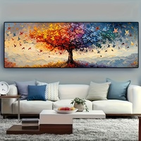 [Large Abstract Tree Of Life Print] Large Tree Of Life Canvas Print - Abstract Painting Wall Art - Decorative Art Classic Con