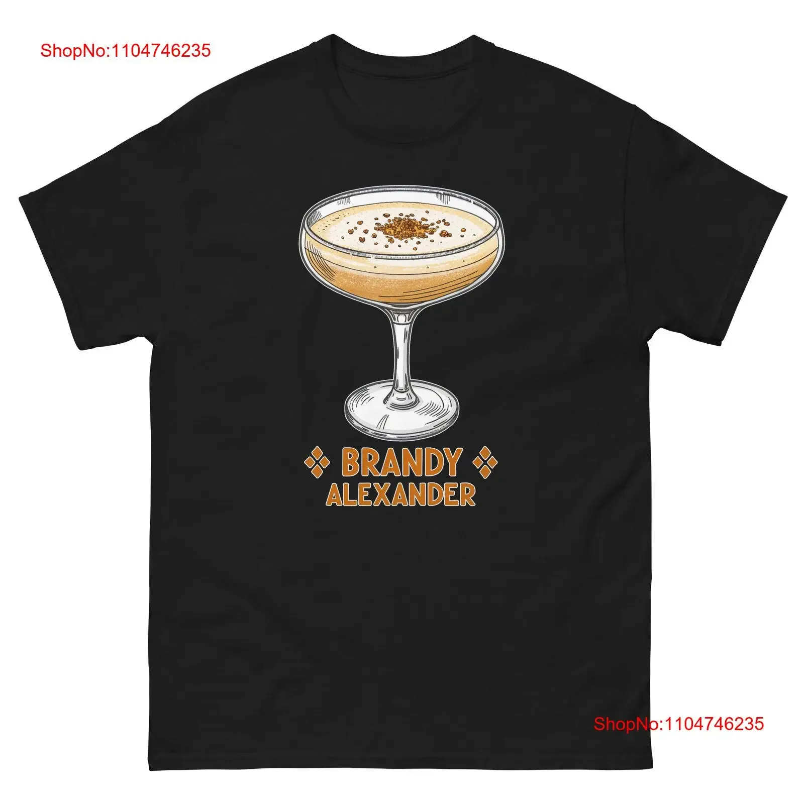 Brandy Alexander Drink Delicious Popular bebida camiseta vintage lavado suave ropa de diseñador homme gráfico transpirable