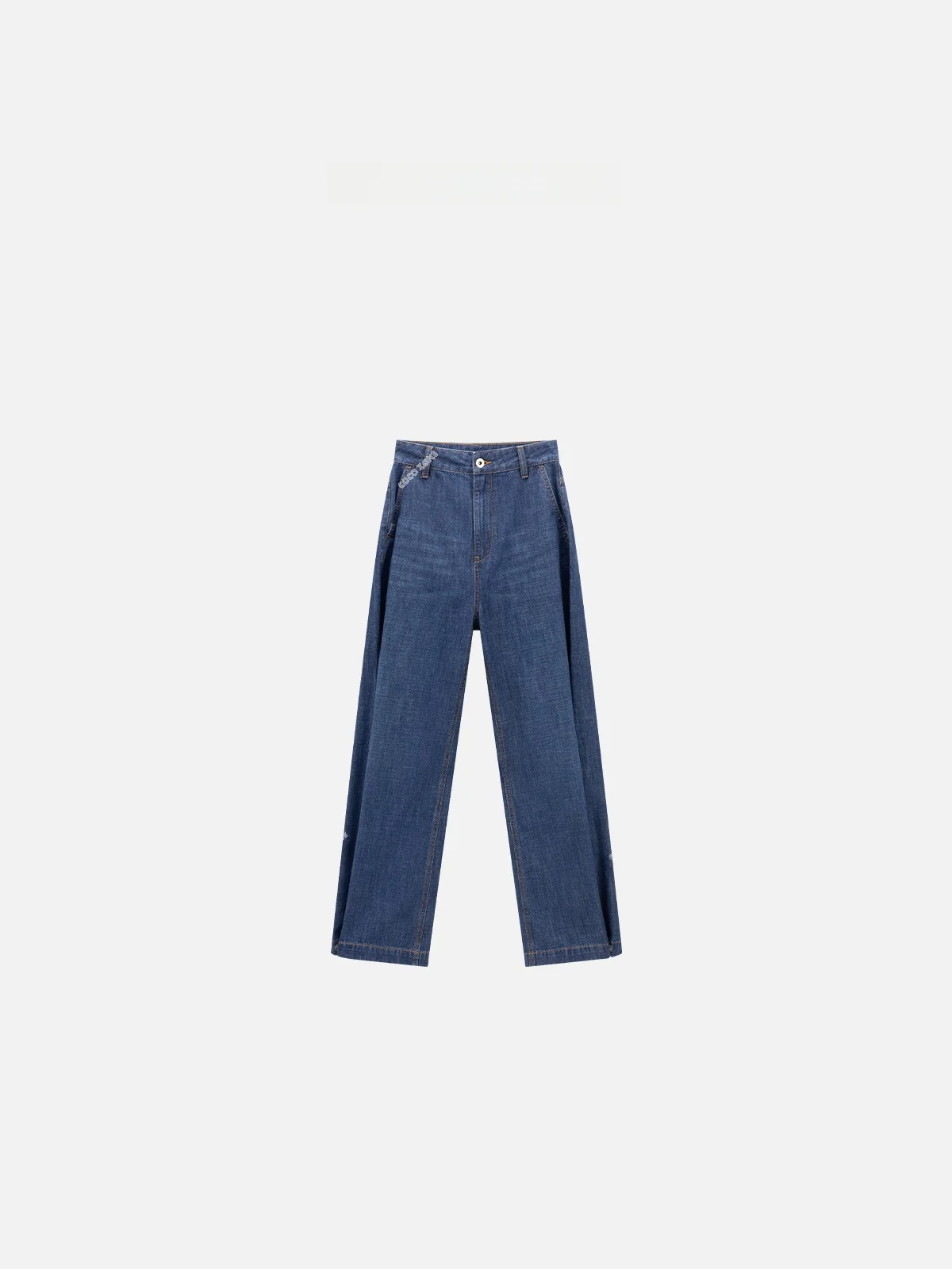 

Retro Film Cow Straight Leg Wide Leg Jeans Loose Fit Slimming High Waist Long Casual Sle Blue Denim Women's Premium Jeans