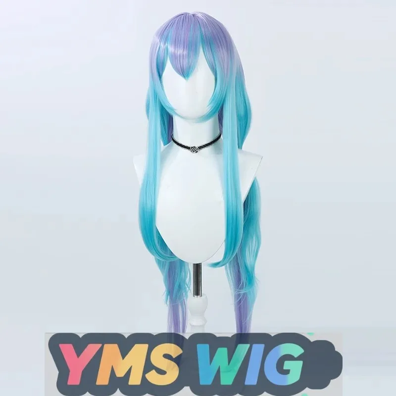 【YMS WIGPath to Nowhere 하멜 코스프레 가발 그라데이션 블루 퍼플 현실적인 두피 롱 헤어