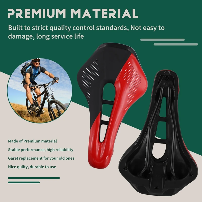 New-Ultralight Road Bike Saddle Short Nose Bicycle Seat PU Leather Hollow Prostatic Saddle Bicycle Parts