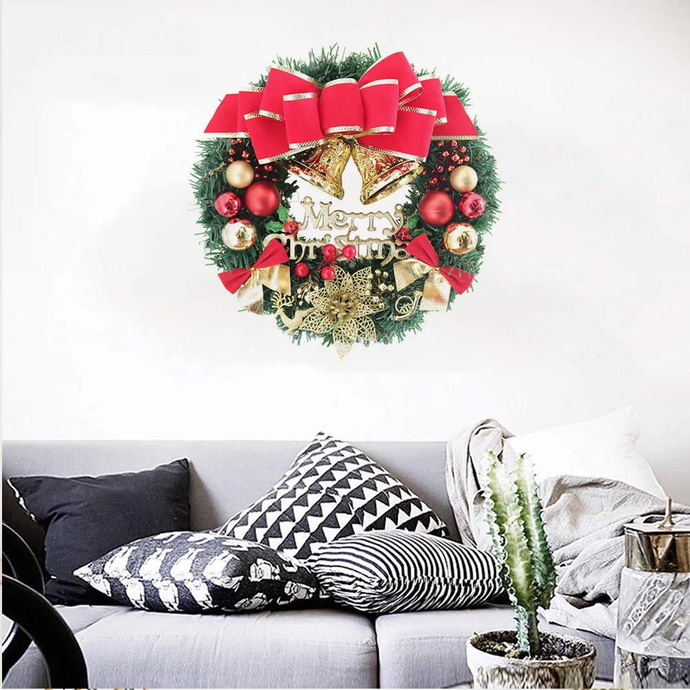 Christmas Door Wreath Xmas Garland Front Porch Entry Staircase Hallway Decoration door decor door garland