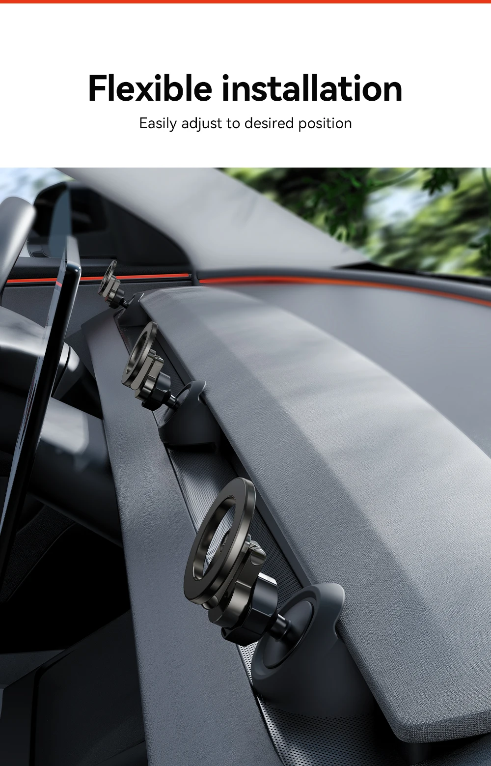 YZ Für Tesla Highland Model 3/Y/YL Juniper Starker Magnetischer Handyhalter für iPhone 17 16 Pro Max Samsung Handys Lüftungsschlitz-Basis – Detail 7
