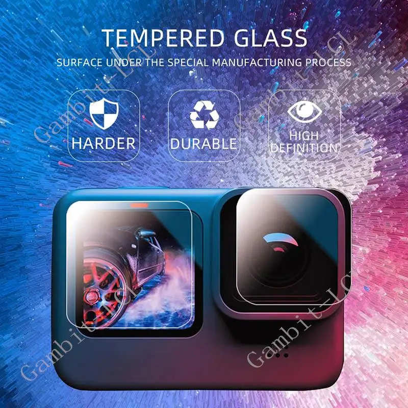 3Pcs/set Screen Protector For GoPro Hero 11/10/9 Black Ultra Clear HD Tempered Glass Lens On Hero9 Hero10  Hero11 Cover Film