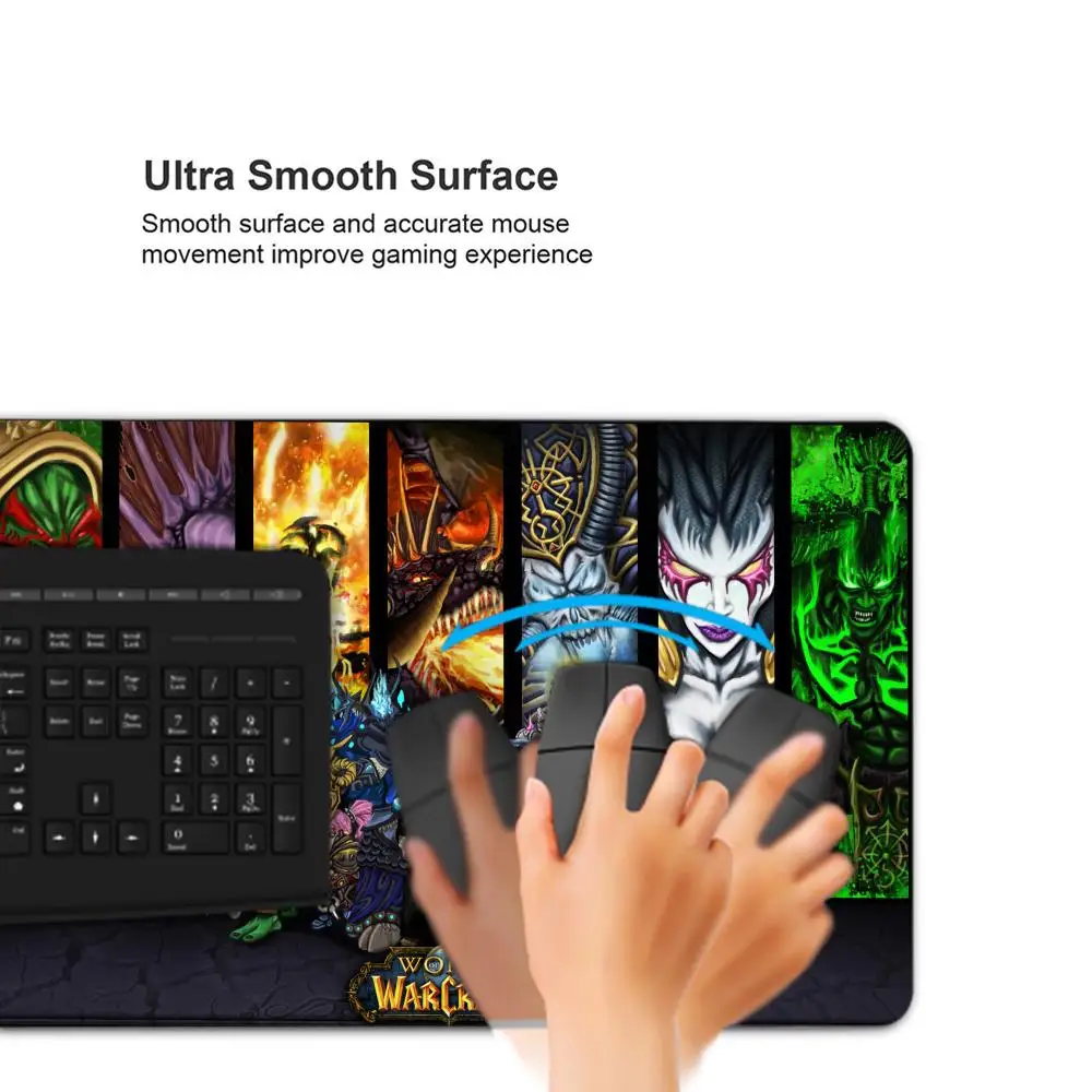 Natural Horde Alliance Mouse Pad Rubber Large Computer Desk Keyboard Mat HD World Of Warcraft Gaming Mousepad Speed Locking Edge