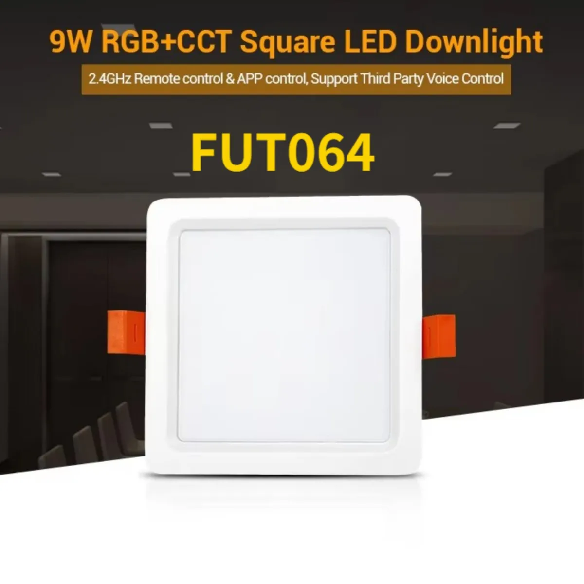 Miboxer FUT064 9W RGB+CCT Square LED Downlight AC 100V-240V Indoor Panel lighting spot led light ceiling lights luces led lamp