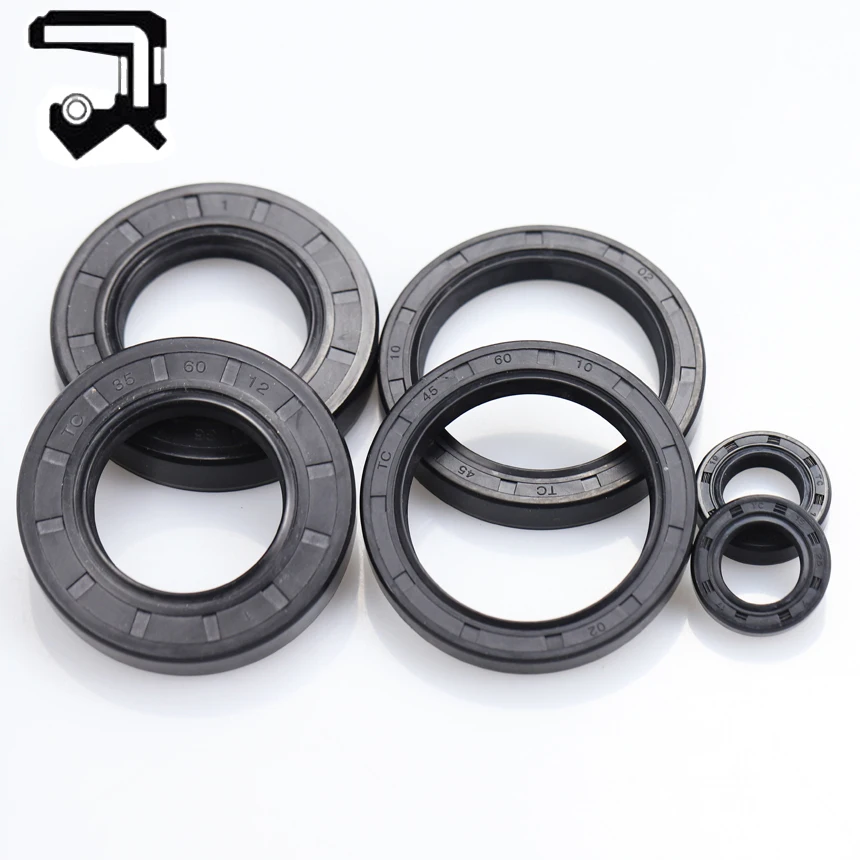 TC 8 10 11*14 15 16 20 21 22 25 26 Rubber NBR Grooved Lip Spring Gasket Ring Sealing Joint Radial Rotary Shaft Skeleton Oil Seal
