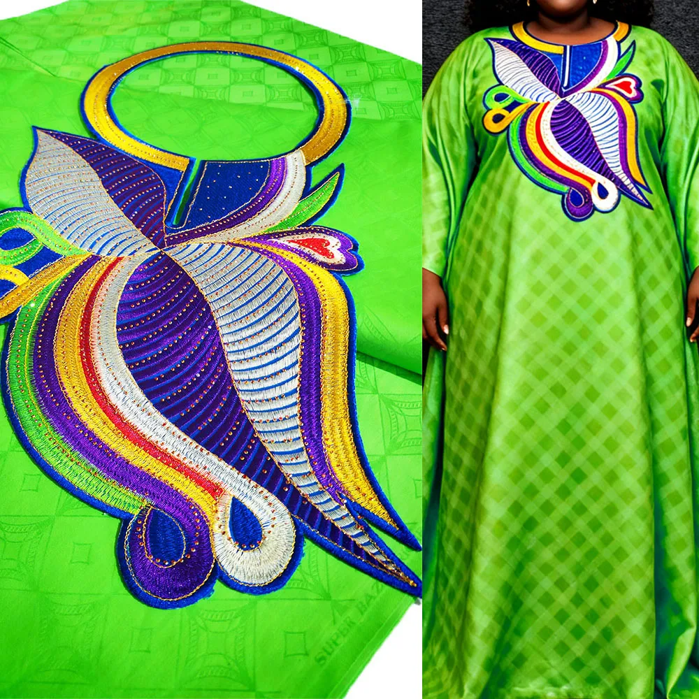 

5 Yards Bazin riche material The fabric of the clothing is suitable for making robes and formal attire Shiny