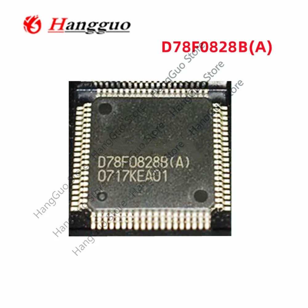 2PCS/Lot D78F0828A(A) D78F0828A  D78F0828B(A) QFP-80  CPU Chip  used in automobile instrumentation