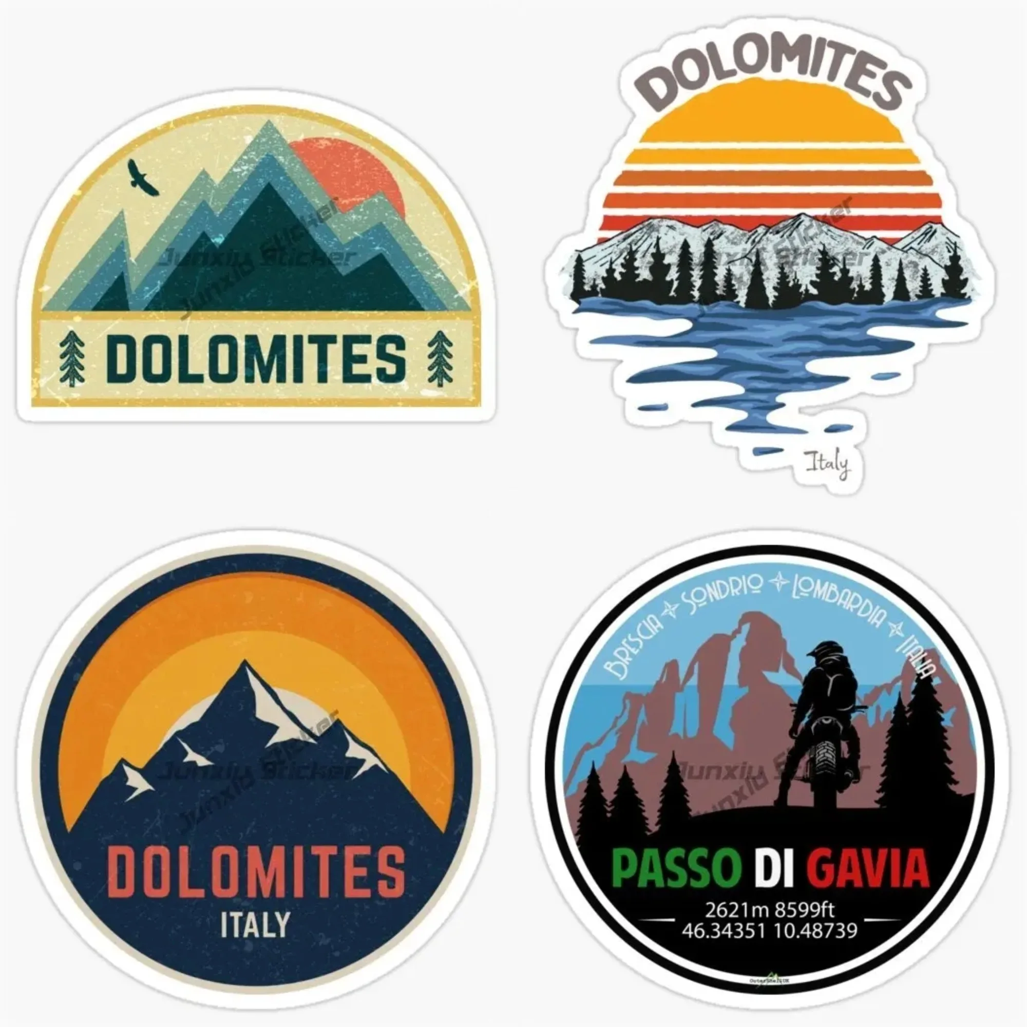 

Italy Dolomiti Mountain Scenic Vinyl Sticker Car Decal For Off Road Vehicle Helmet Bicycle Scratch Resistant Outdoor Accessories