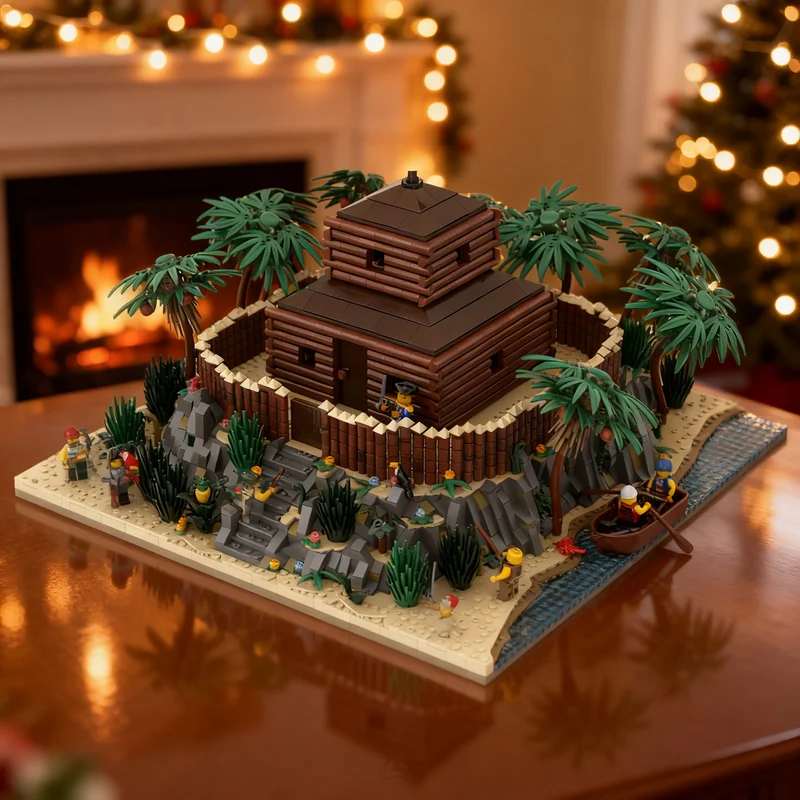 

Набор строительных блоков MOC «Остров сокровищ: Крепость пиратов», 5946 деталей, креативный подарок, DIY-конструктор для взрослых и детей, декор для рабочего стола, премиум-класс