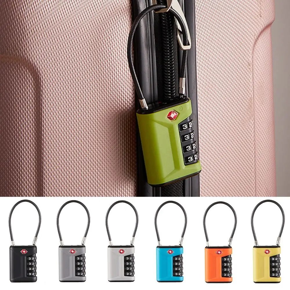 Portable TSA Customs Colorful Code Lock for Travel Luggage Password Changeable Lock Contrast Color Design Padlock Cabinet Locker