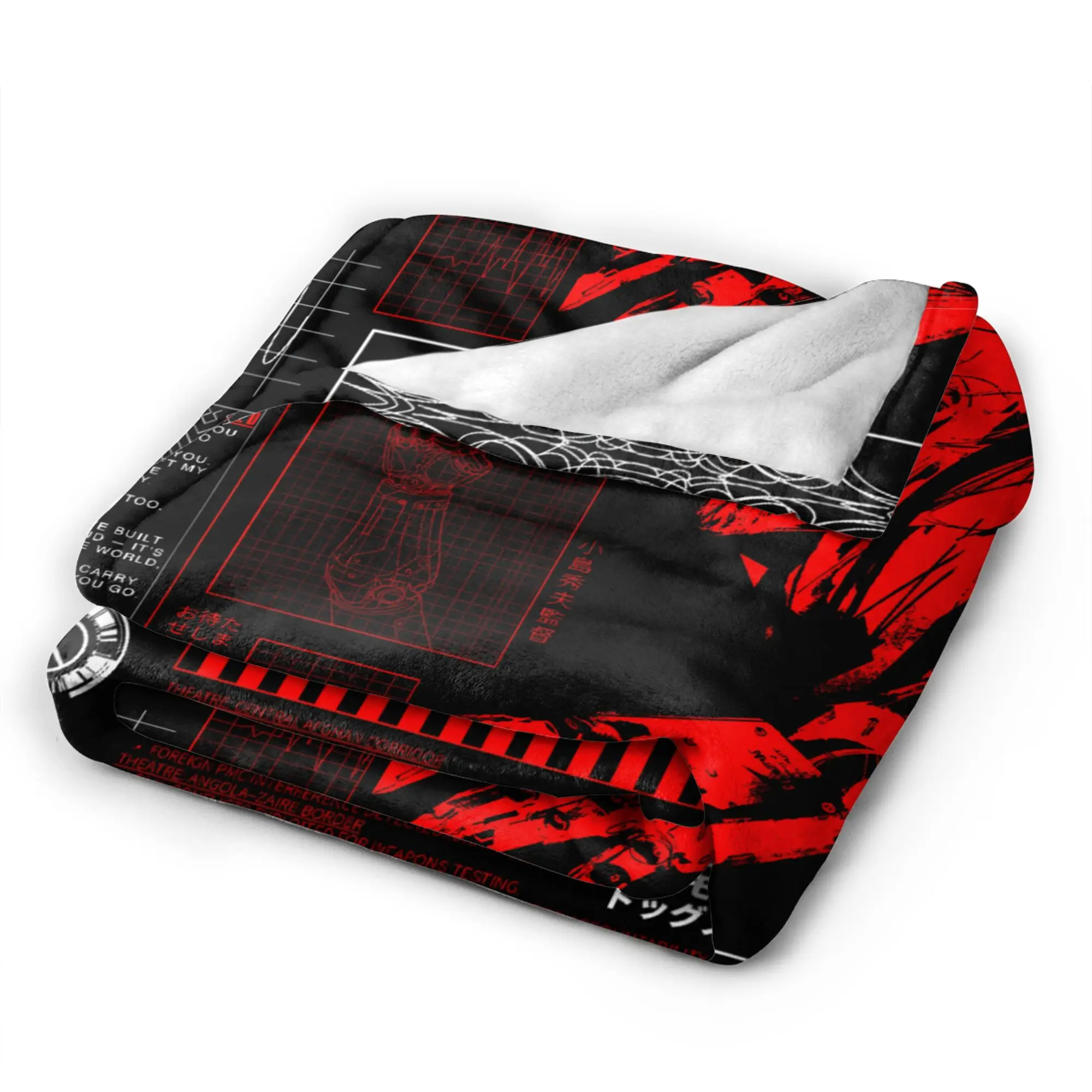Metal Gear Solid Game Warm Soft Blanket  Students Plush Bedding Throws Novelty Couch Bed Flannel Bedspread Sofa Bed Cover