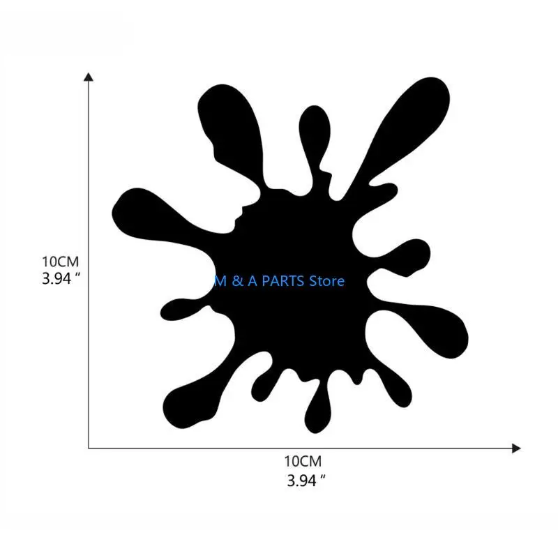 U1JF ملصق جسم السيارة الخارجي الإبداعي شارات كبيرة على شكل قطرة ماء لـ #6