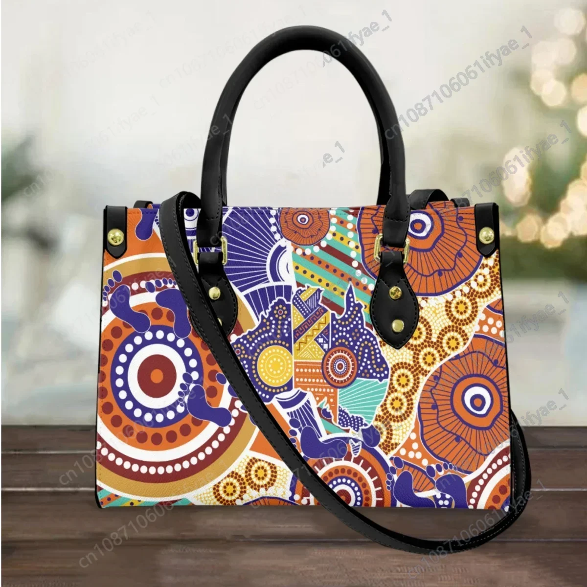 

Australia Aboriginal Leather Printed Women's Messenger Bag Custom Printed Fashion High Quality Casual Tote Luxury Shoulder Bag