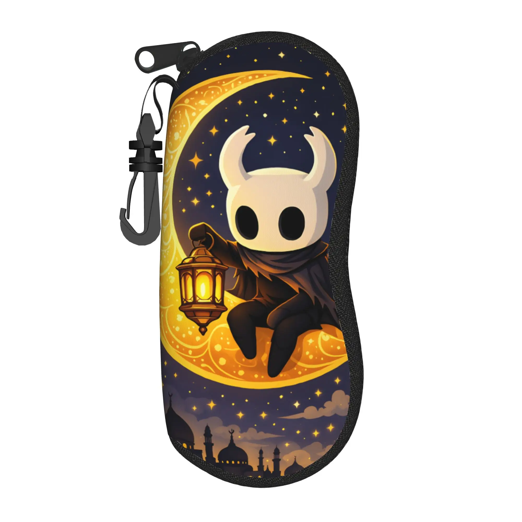 Hollow knigth  Glasses Case Male Female  Sunglasses Case Soft Zipper Eyewear Organizer Travel Eyeglass Protector