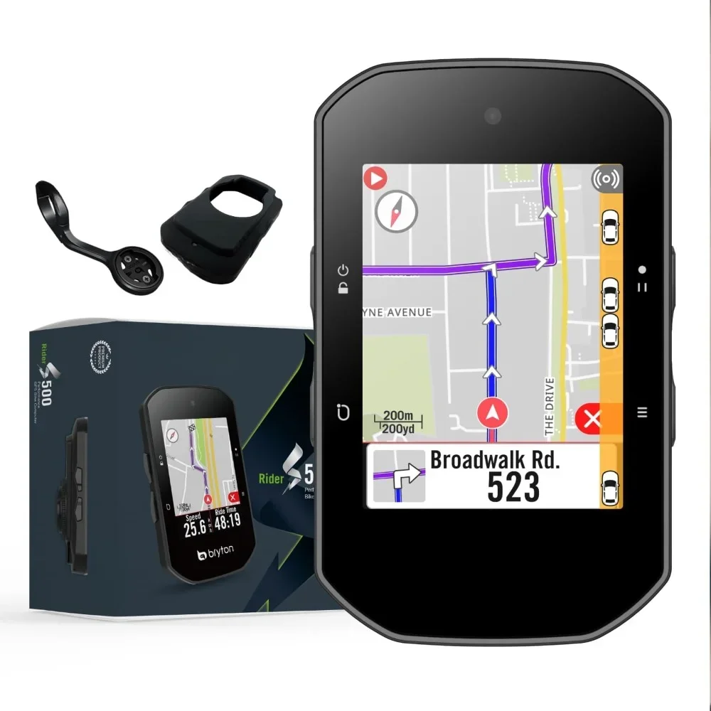 GPS Bike/Cycling Computer 2.4 Inch Color LCD Touchscreen,24hrs Long Battery,Navigation with Turn-by Turn Follow GPS Map