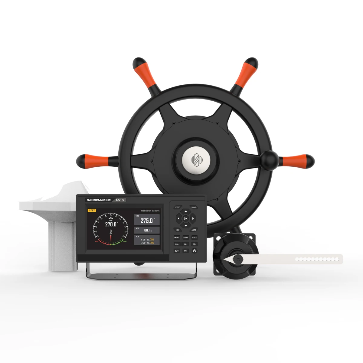 7 Inch Color Screen Sandemarine Newest  Marine Magnetic Compass Autopilot System for Vessel