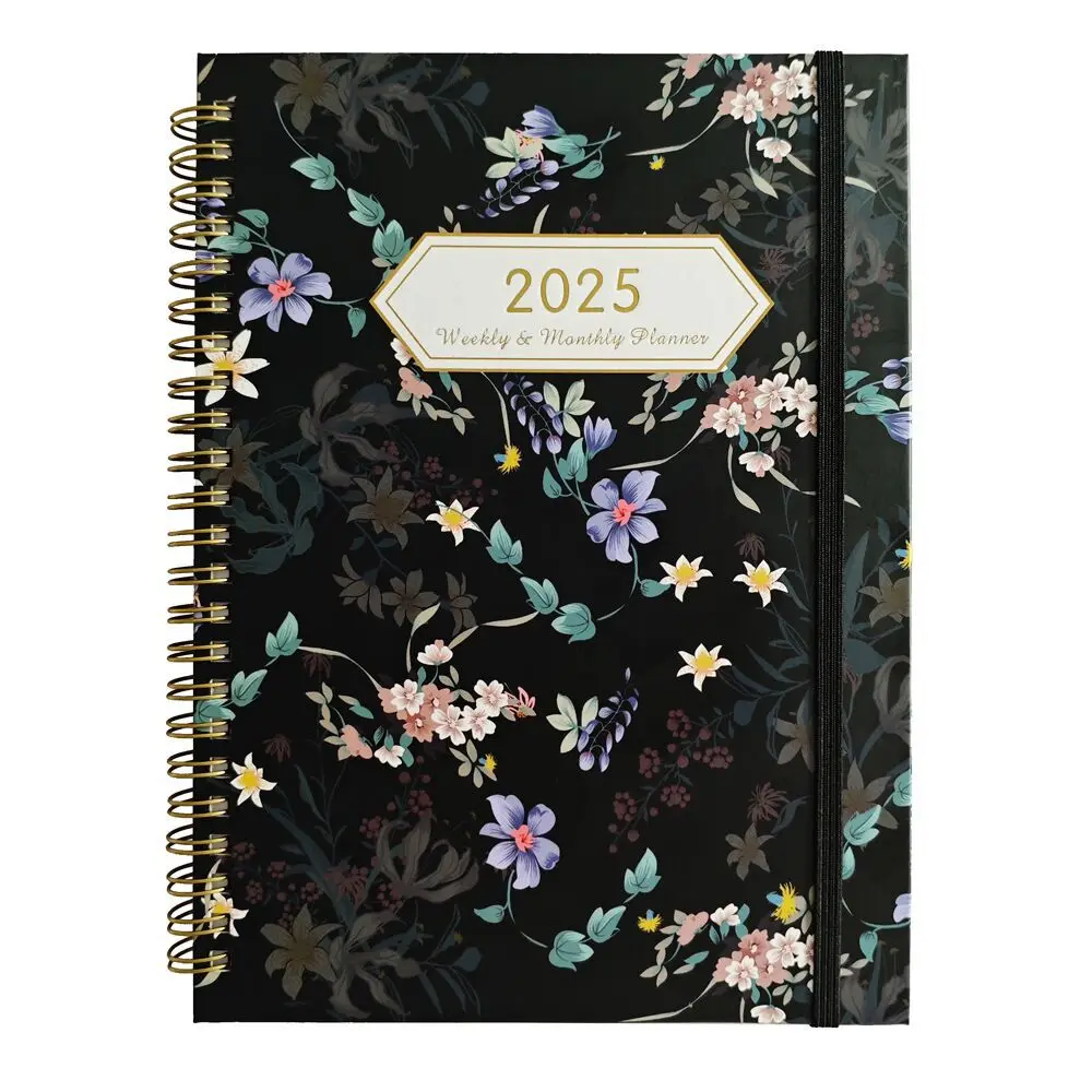 2025 Weekly Planner English A5 Agenda Planner Coil Notebook Stationery Gift Agenda Journal School Office Supplies Accessories