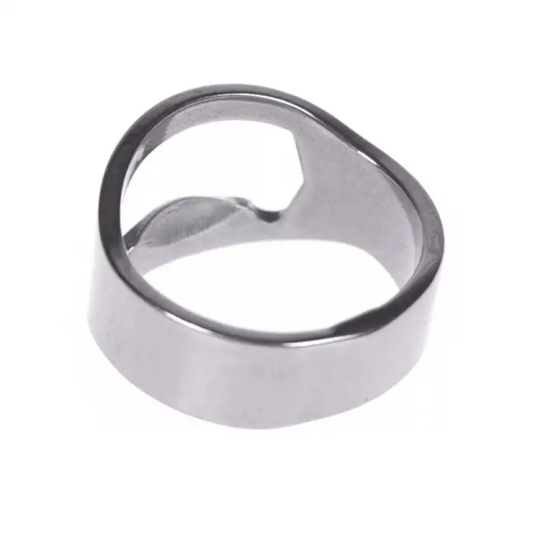 Ring-shape Bottle Beer Cap Opening 22mm Mini Bottle Opener Stainless Steel Finger Ring Remover Kitchen Gadgets Bar Tools 1PCS