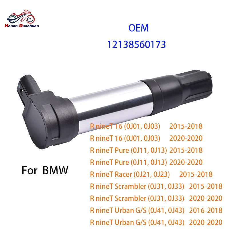 

Motorcycle High Pressure Cap Ignition Coil for BMW R NineT 16 Pure Racer Scrambler Urban G S 0J01 0J03 12138560173 2015-2020