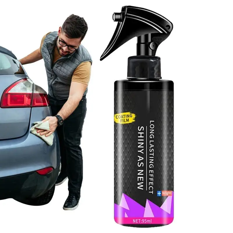 

Car Coating Wax 95ml Waterless Car Wash Coating Spray Car Coating Car Parts Refurbish Agent For High Gloss Long Lasting