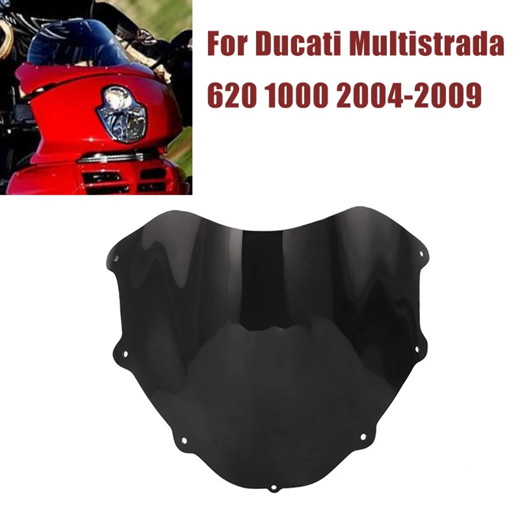 Motorcycle Front Windshield Glass Sun Visor Motorcycle Accessories Windscreen for 620 1000 04-09