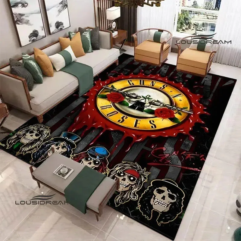 

MBG23Guns n'roses Band ретро ковер с принтом модное украшение дома нескользящий ковер реквизит для фотосъемки ковер на день рождения gif4Fb&