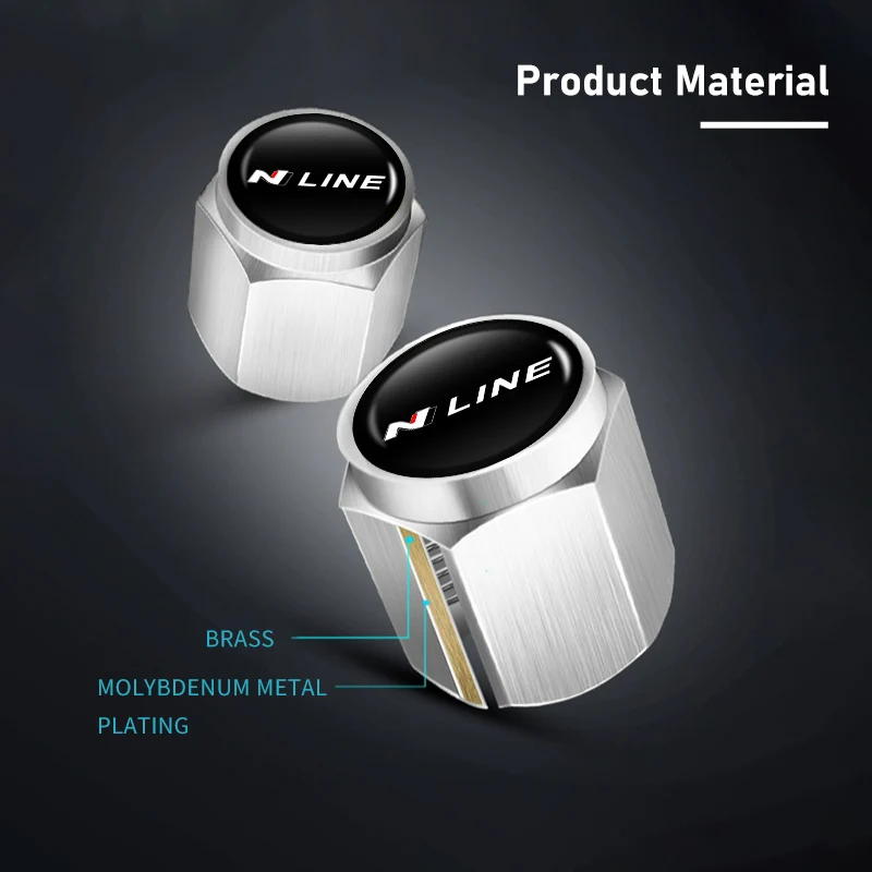 For Hyundai Car Tire Valve Caps Auto Universal Anti-Rust Protection Covers N Line i20 i30 Sonata Tucson Azera Elantra Veloster - view 5