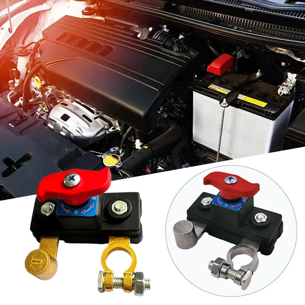 1/2Pcs 12V 24V Dual Voltage Battery Master Cut Off Switch Zinc Alloy Structure Negative Pole Disconnect Tool Free Knob PCB Desig
