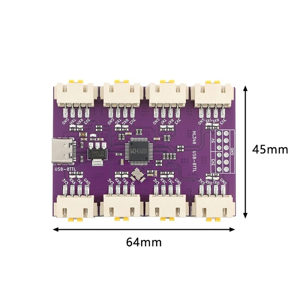 Integration Into Projects 8 Channel Serial Module Compact Converter High-Speed Chip Compatible With Multiple OS