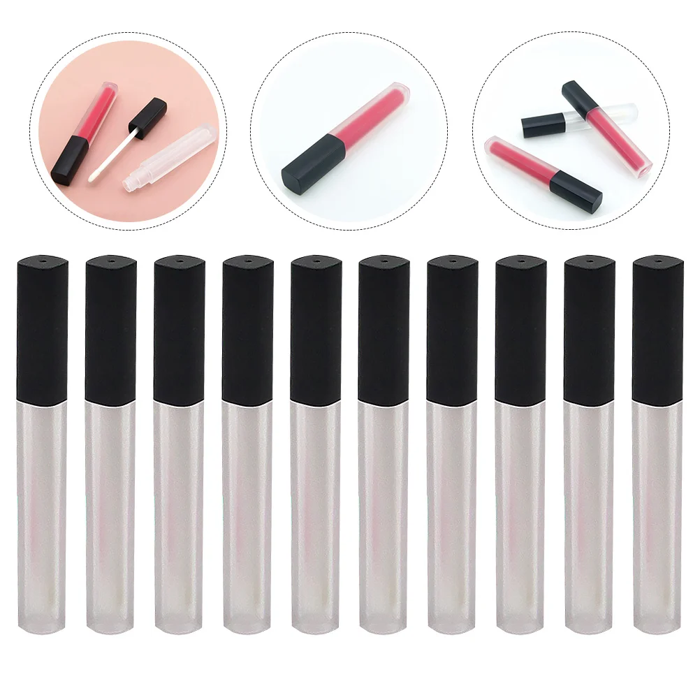 10 stuks lipgloss tube lege lippenbalsem flessen vierkant ontwerp reizen draagbare lippenstift fles DIY container lippenstift fles