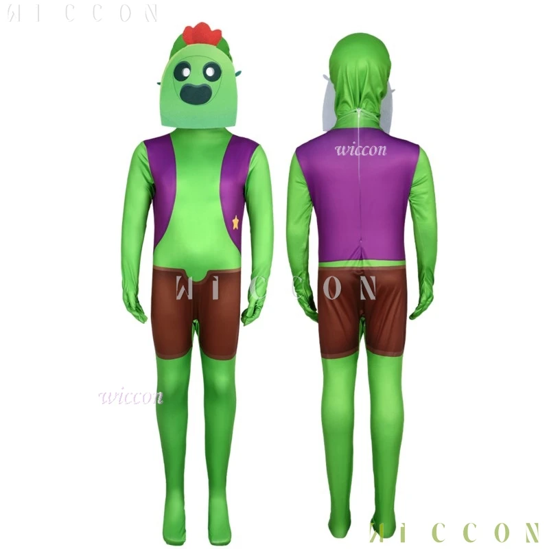 2025 Spike Leon Crow Costume Cosplay Bambini Spettacolo Cosplay Halloween Party Gioco Tuta Costume Costume da cartone animato Bambini Zentai