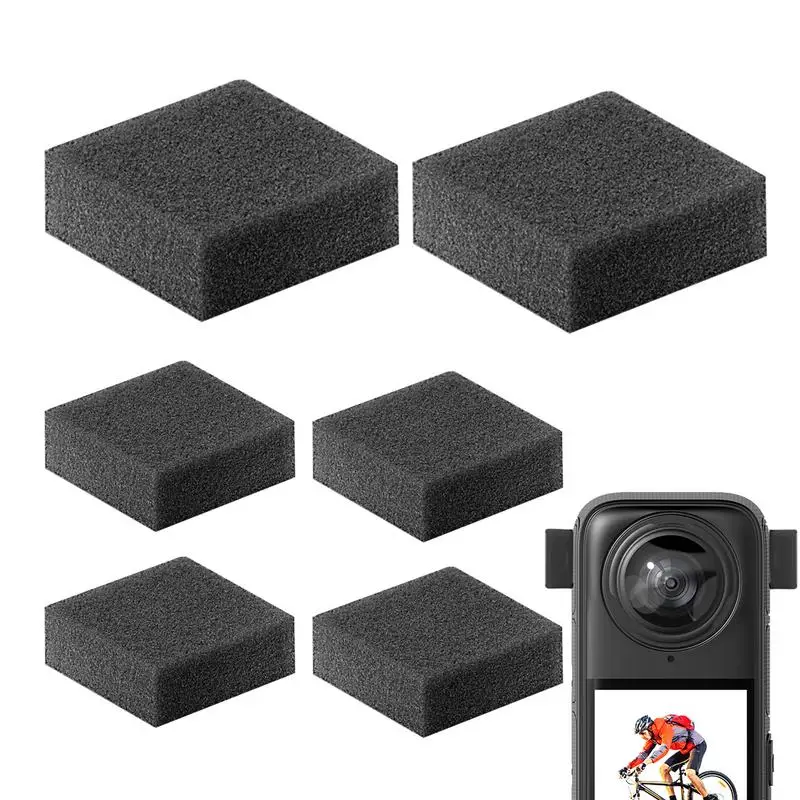 Camera Windproof Foam 6PCS Video Muffler Windproof Noise Reduction Windshield Sponge Video Muffler Windshield