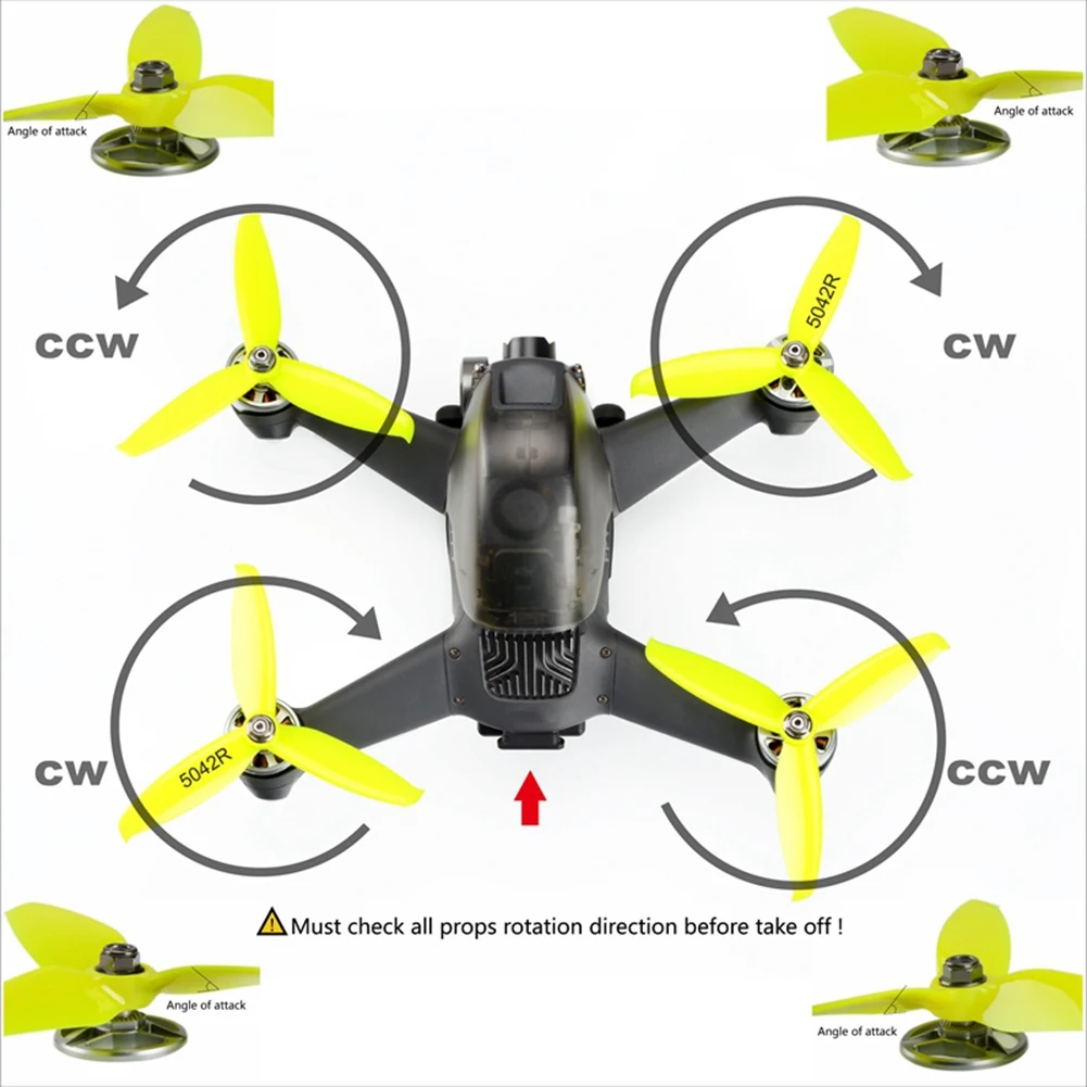 SQPP-Set Of Propeller Bases For DJI FPV Drone Mounting Plate Base For M5 Mount Hole Prop Replacement Accessories For DJI FPV