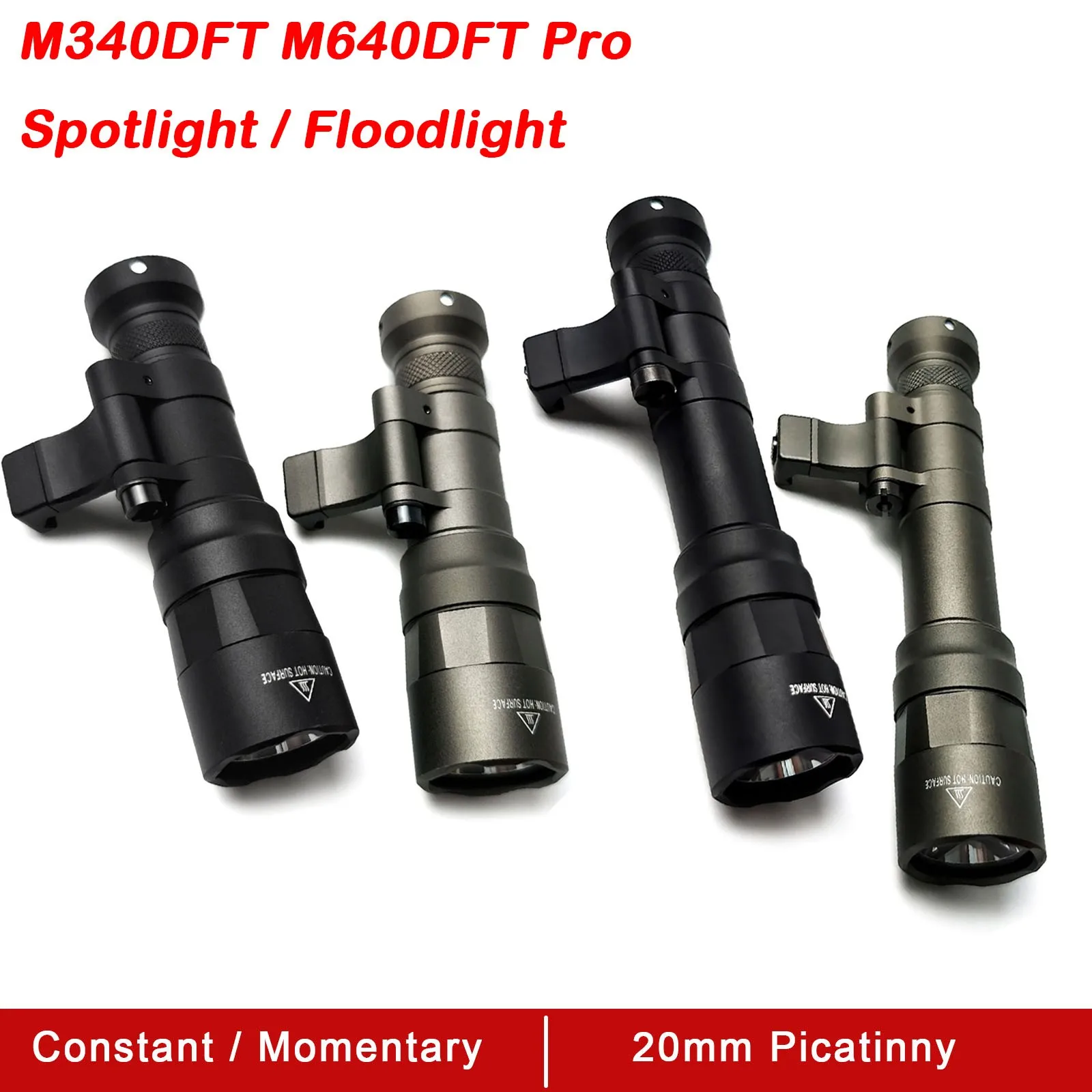 

M640DFT M340DFT Tactical Flashlight LED Light 650 lumens Weaponlight Airsoft Outdoors Hunting Spotlight/Floodligh for 20MM Rail