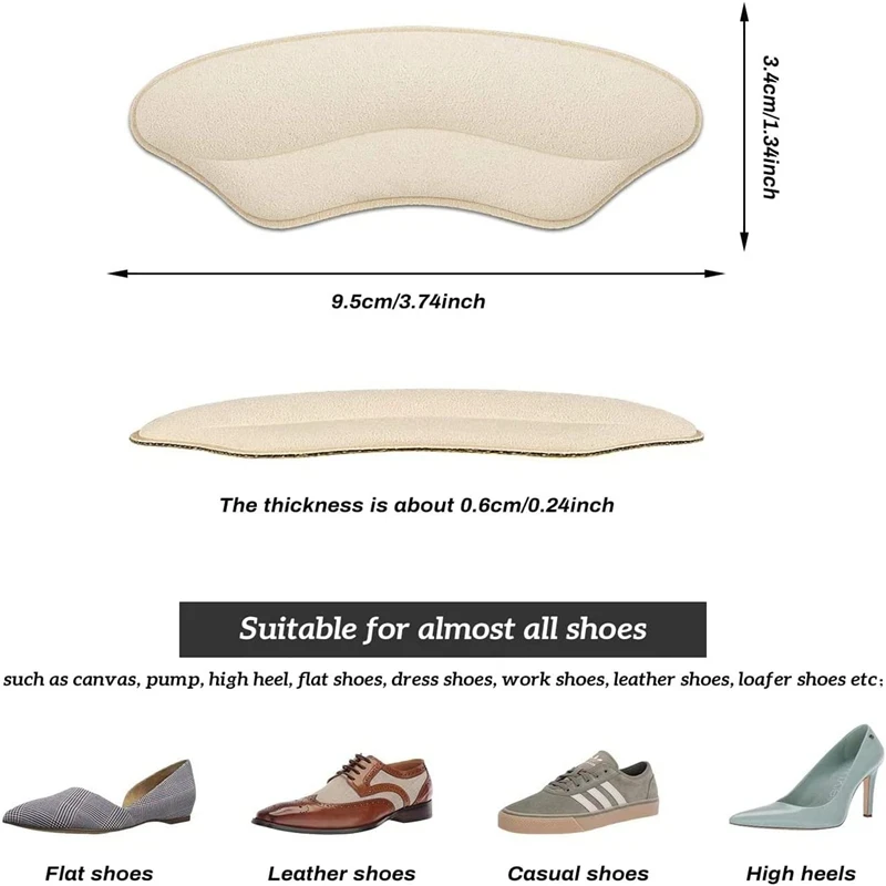 4Pcs/8Pcs Frauen High Heel Pad Anpassen Größe Klebstoff Heels Pads Liner Griffe Schutz Aufkleber Schmerzen Relief fuß Pflege Produkte – Detail 2