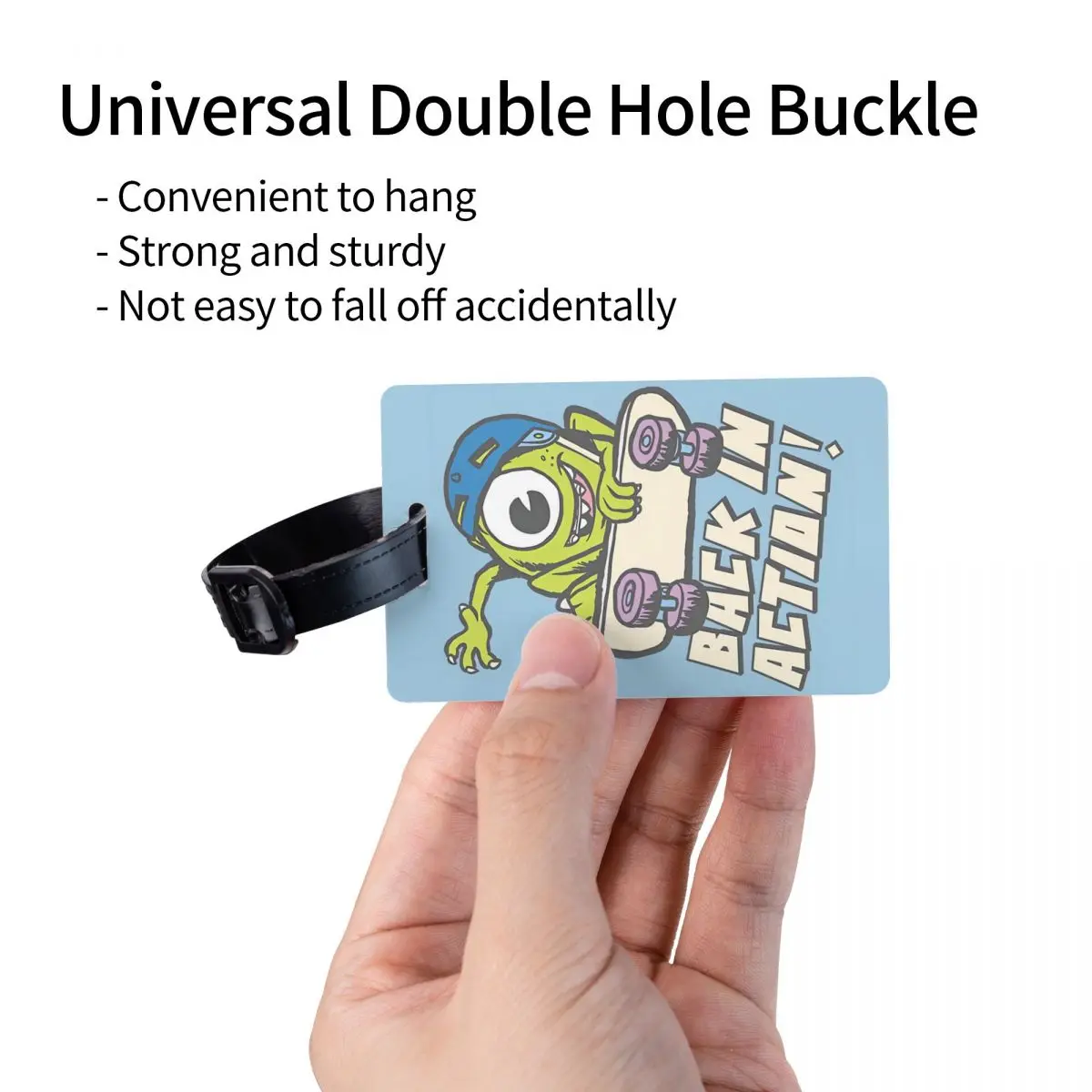 علامة الأمتعة المخصصة لجامعة Monsters مع ملصق معرف غطاء الخصوصية لبطاقة الاسم لحقيبة السفر #3