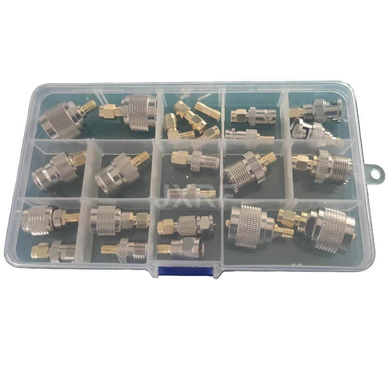JXRF SMA BNC UHF zu SMA SMB MCX MMCX BNC TNC UHF N F Typ SO239 PL259 RF Koaxialadapter Steckverbinder Kombination 4-teilig
