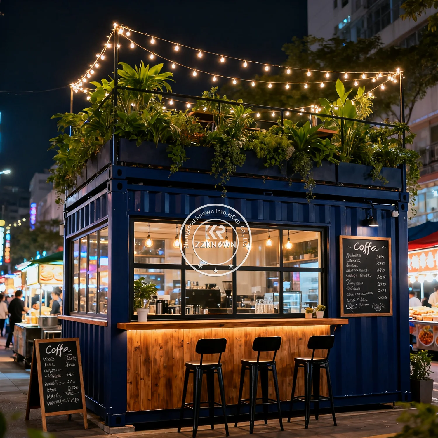

Luxury Cafe Container Bar Prefab Shipping Double Story Container Restaurant Coffee Shop Cafe Bar For Sale