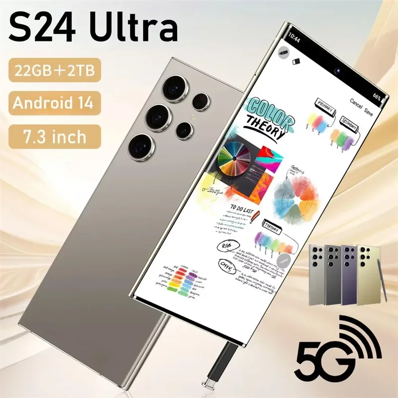 2025 جديد S24 Ultra 7.3HD الهاتف الذكي الأصلي الإصدار العالمي 4G 5G ثنائي الشريحة الهواتف المحمولة Android14 هاتف محمول 8000mAh الهواتف المحمولة