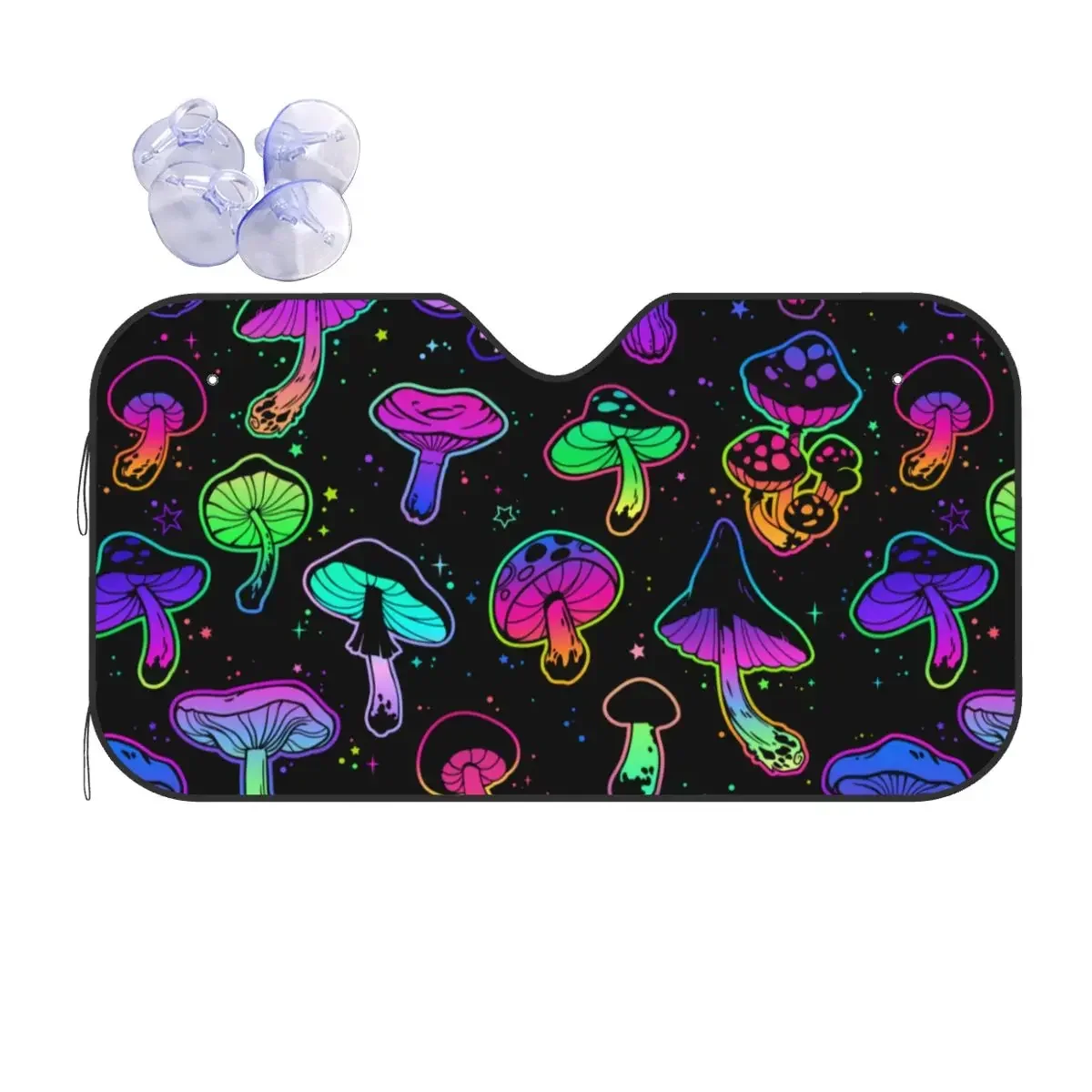

Psychedelic Mushrooms Sunshade Windscreen Colorful Cute Cover Front Block Window 70x130cm Sunshade Visor Accessories Covers