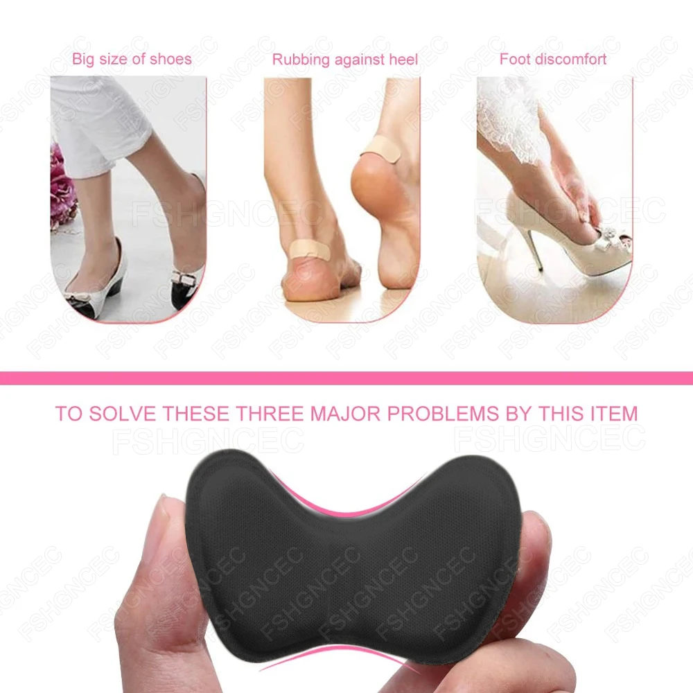 5Pairs Self-adhesive Heel Pads For Shoes To Reduce Size Stickers Anti-wear Heel Inserts for Loose Shoes and Boots Heel Protector