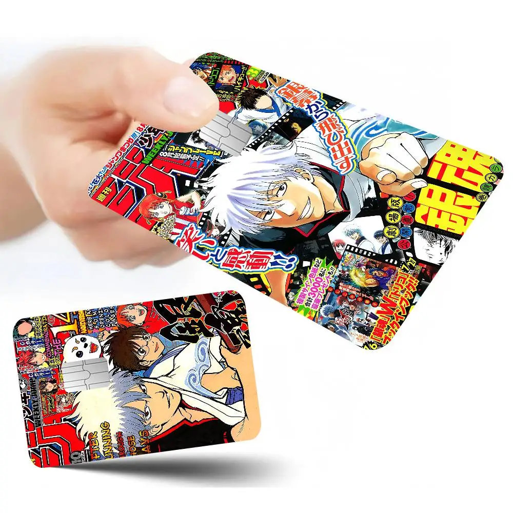 جينتاما أنيمي أنماط مختلفة بوكر ملصق فيلم الشريط الجلد لبطاقة الائتمان بطاقة الخصم رقاقة كبيرة #3